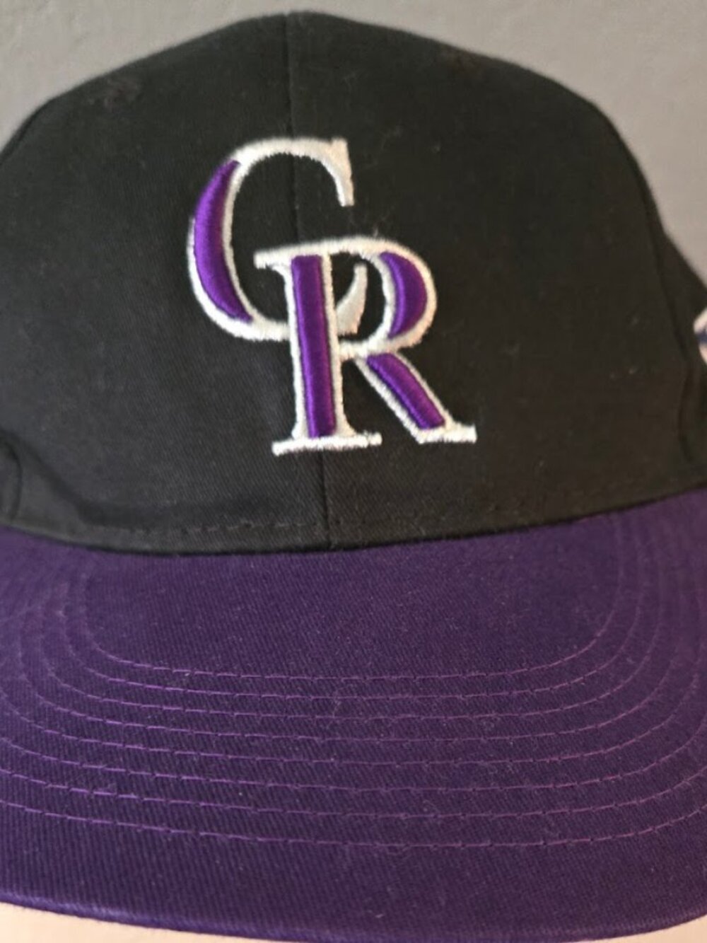 OC Sports Colorado Rockies MLB Baseball Cap Black Purple Strapback